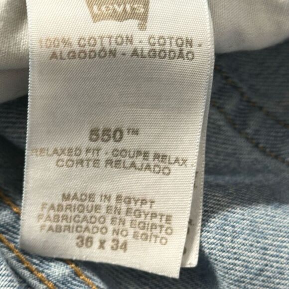 Levi's Mens’ Light Wash 550 Relaxed Fit Jeans size 36 x 34 - Picture 9 of 11